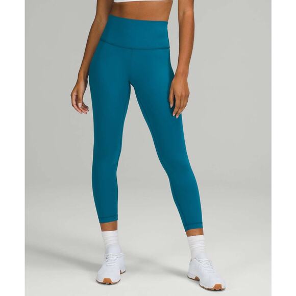 Lululemon Wunder Train High-Rise Tight 25" Size 4 Teal - Picture 1 of 8